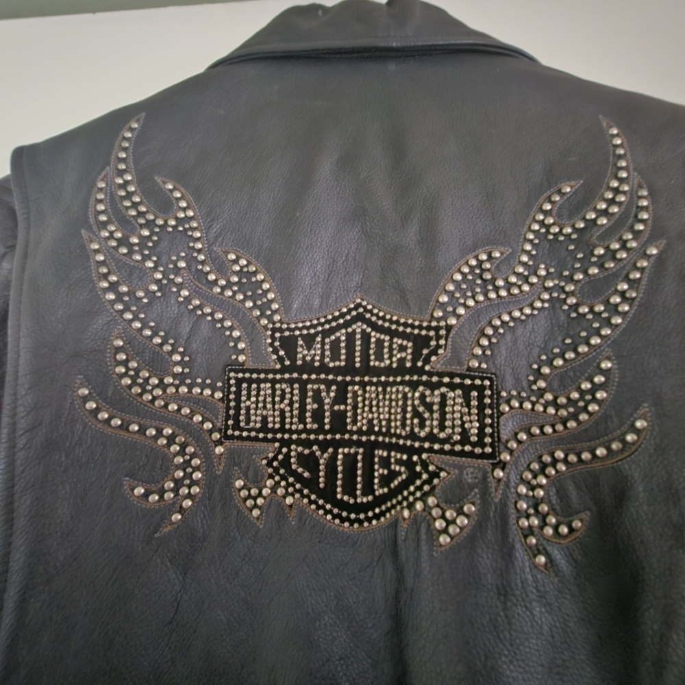 Ladies Harley-Davidson Black Studded Leather Jacket